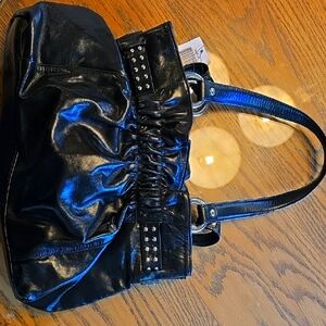 Alfani Black Studded Shoulder Bag